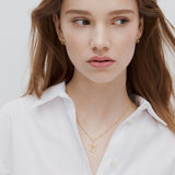 Golden Lyre Pendant Necklace