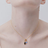 Jet Black Pendant - Balance and Faith