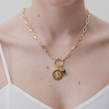 Fern green Stone Pendant - Fertility and Exploration