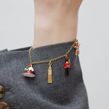 N2 Christmas Pudding, Big Ben, King's Guard and Gingerbread Charm Bracelet