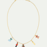 N2 Christmas Stocking, King's Guard, Christmas Pudding, Big Ben and Gingerbread Man Charm Necklace