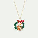 N2 Wreath and Christmas Carols Pendant Necklace