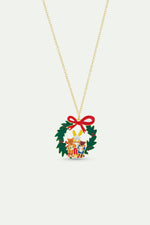 N2 Wreath and Christmas Carols Pendant Necklace