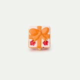N2 Adjustable ring with Pink Gift Box, Red Flower and Orange Bow