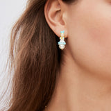 Alice Post Earrings with Imitation Pearl