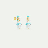 Alice Post Earrings with Imitation Pearl