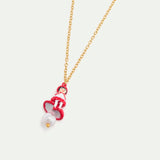 Little Red Riding Hood pendant necklace and imitation pearl