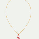 Little Red Riding Hood pendant necklace and imitation pearl