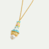 Alice pendant necklace and imitation pearl