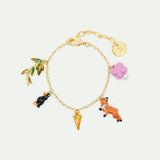 ‘The Fox and The Crow’ Thin Charm Bracelet