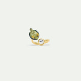 Green Tortoise Adjustable Ring