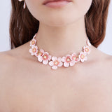 Asymmetrical Pink Cherry Blossom Post Earrings