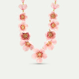 Pink Cherry Blossom Statement Necklace