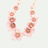 Pink Cherry Blossom Statement Necklace