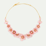 Pink Cherry Blossom Statement Necklace