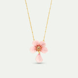 Pink Cherry Blossom Pendant Necklace