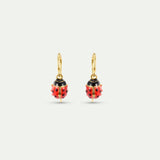 Red and Black Ladybird Hook Earrings