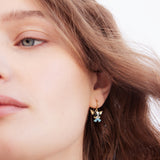 Chihuahua and Blue Bow Tie Hook Earrings