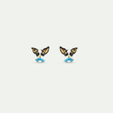 Chihuahua and Blue Bow Tie Post Earrings