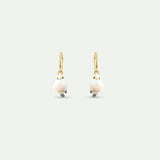 White Long-tailed Tit Hook Earrings
