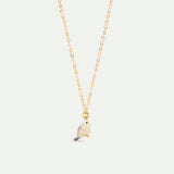 White Long-tailed Tit Pendant Necklace
