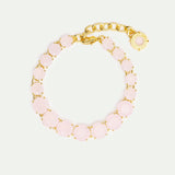 Single Row Diamantine Bracelet with Light Pink Stones
