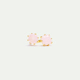 Diamantine Adjustable Ring with 2 Light Pink Stones