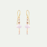 Light Pink Ballerina and Crystal Hook Earrings