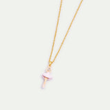 Light Pink Ballerina and Cristal Necklace