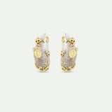 Silver and Gold Mussel Clip On Earrings