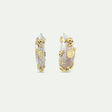 Silver and Gold Mussel Clip On Earrings