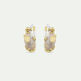 Silver and Gold Mussel Post Earrings