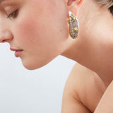 Silver and Gold Mussel Post Earrings