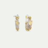 Silver and Gold Mussel Post Earrings