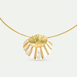 White and Gold Shell Necklace