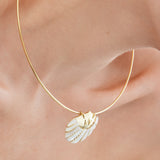 White and Gold Shell Necklace