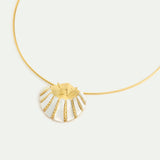 White and Gold Shell Necklace