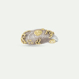 Silver and Gold Mussel Brooch