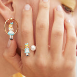 Alice and Little Red Riding Hood Asymmetrical Post Earrings