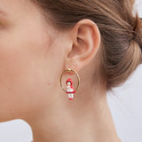 Alice and Little Red Riding Hood Asymmetrical Post Earrings