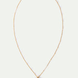 Pendant Necklace with Poppy on Gold Medallion