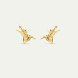 Paris Opera Gold Cello Clip On Earrings
