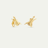 Paris Opera Gold Cello Clip On Earrings