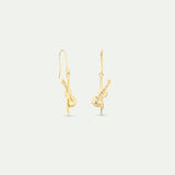 Paris Opera Gold Cello Clip On Earrings