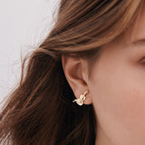 Paris Opera Gold Cello Clip On Earrings