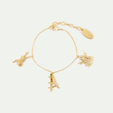 Paris Opera Gold Musical Instrument Charm Bracelet