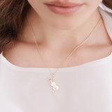 Paris Opera Gold Cello Pendant Necklace