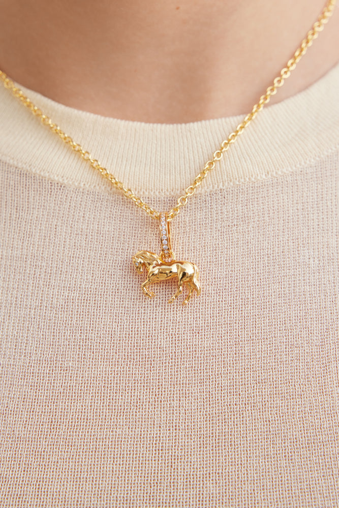 Golden Horse Pendant "Passion and Curiosity"