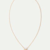 Raspberry and Golden Bead Pendant Necklace