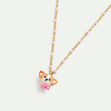 Dog and Pink Bow Charm Bracelet